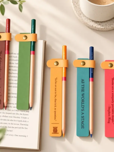 CouldNook Leather-Look Bookmark & Pen Loop