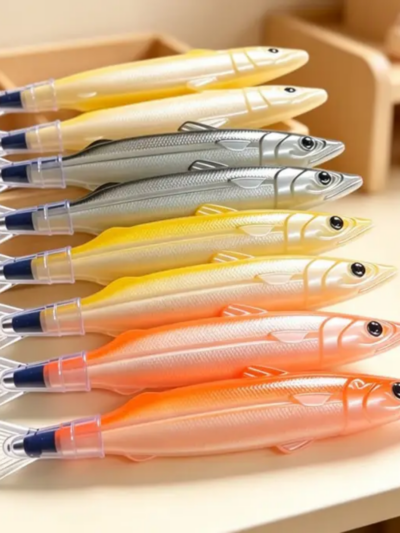 CouldNook Fish Ballpoint Pen - Molded Scales and Clear Tail Cap