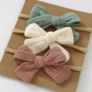 Organic Cotton Baby Headband with Bow Cute Infant Hair Accessory