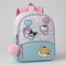 Hello Kitty 9" Backpack W/Pom Pom Dangle Shiny Satin