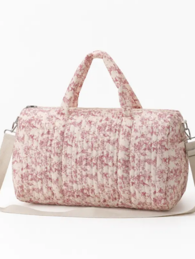 CouldNook Floral Diaper Travel Bag - Shoulder Strap and Pouch